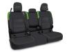 PRP Jeep Wrangler JT Rear Bench Covers - with Armrest - Black/Green