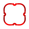 KC HiLiTES FLEX ERA 4 Color Bezel Ring Red (ea)