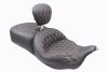 Mustang 08-25 Harley FL Touring Rd King Sp, Rd Glide Ltd, Dble Diamond ST Backrest - Black/MO