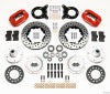 Wilwood Dynapro Dust-Boot Front Kit 11.00in Drilled Red 1965-1969 Mustang Disc & Drum Spindle