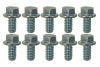 Moroso 1/4in-20 x .500in Serrated Zinc Flange Bolt - 10 Pack