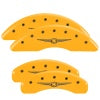 MGP 4 Caliper Covers Engraved F & R Chrysler Wing Yellow Finish Black Char 2004 Chrysler Pacifica