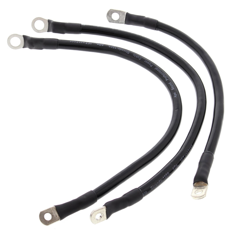 All Balls Racing 86-88 Harley-Davidson FXR Super Glide Battery Cable Kit Black