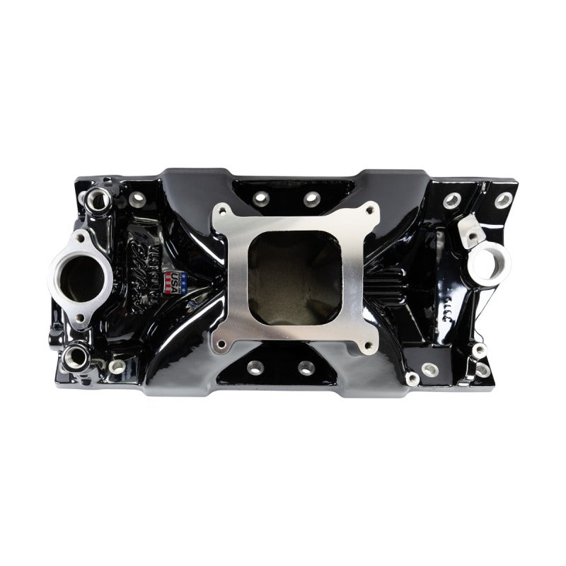 Edelbrock Chevy SB Victor Jr. 23 Degree Black Plasma Intake Manifold