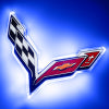 Oracle Corvette C7 Rear Illuminated Emblem - Dual Intensity - Blue