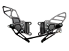Vortex Racing 07-08 Kawasaki ZX600 Ninja ZX-6R,05-06 ZX600 Ninja ZX-6RR Adjustable Rearsets- Black