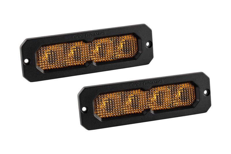 Diode Dynamics SS6 Max Yellow Flood Flush ABL (pair) 3000K