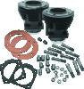S&S Cycle 66-78 74in BT & Stock Bore Strokers 3-7/16in Bore Cylinders - Gloss Black