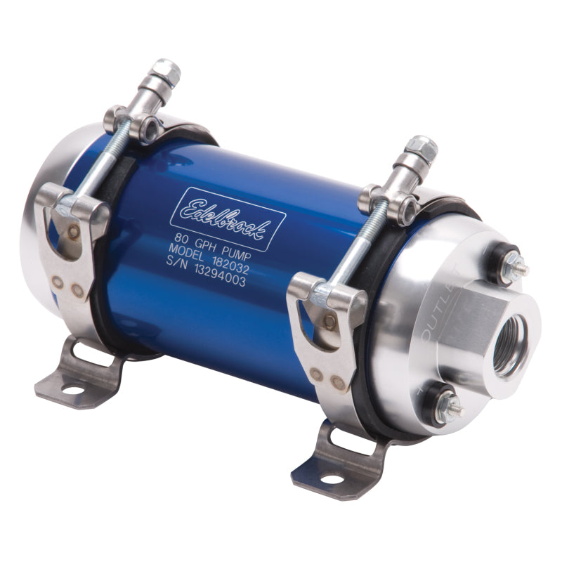 Edelbrock In-Line Blue Electric Fuel Pump - 80 GPH