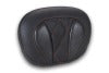Mustang Deluxe Diamond Touring Sissy Bar Pad Black w/Mandarin Orange Thread