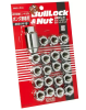 Project Kics 12X1.50 Chrome Bull Lock And Nut Set Open 19Mm Hex - 16 LUGS + 4 LOCKS