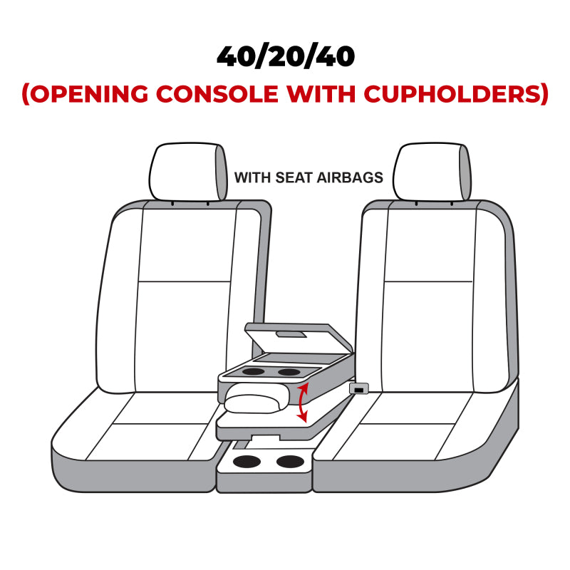 Covercraft 19-20 Ford F150 Polycotton SeatSaver Custom Front Row Seat Covers - Misty Grey