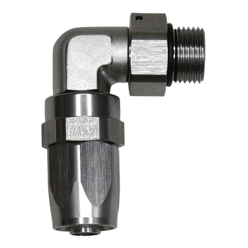 DeatschWerks 8AN ORB Female Swivel 90-Degree Hose End CPE - Anodized DW Titanium