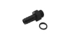 Vibrant Aluminum Male -8AN ORB to 1/2in Barb w/O-Ring - Anodized Black
