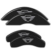MGP 4 Caliper Covers Engraved Front & Rear MGP Black finish silver ch