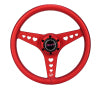 NRG All Aluminum Steering Wheel 330mm - Heart Cut Out- Ergonomic Grip- Anadized Red