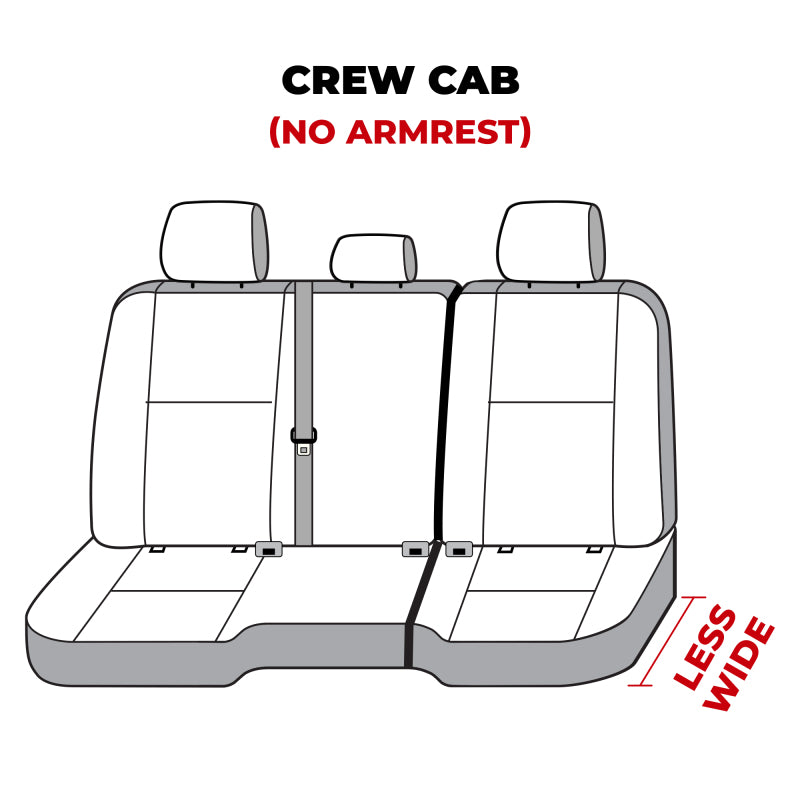 Covercraft 11-24 Dodge Ram Polycotton SeatSaver Custom Second Row Seat Covers - Misty Grey