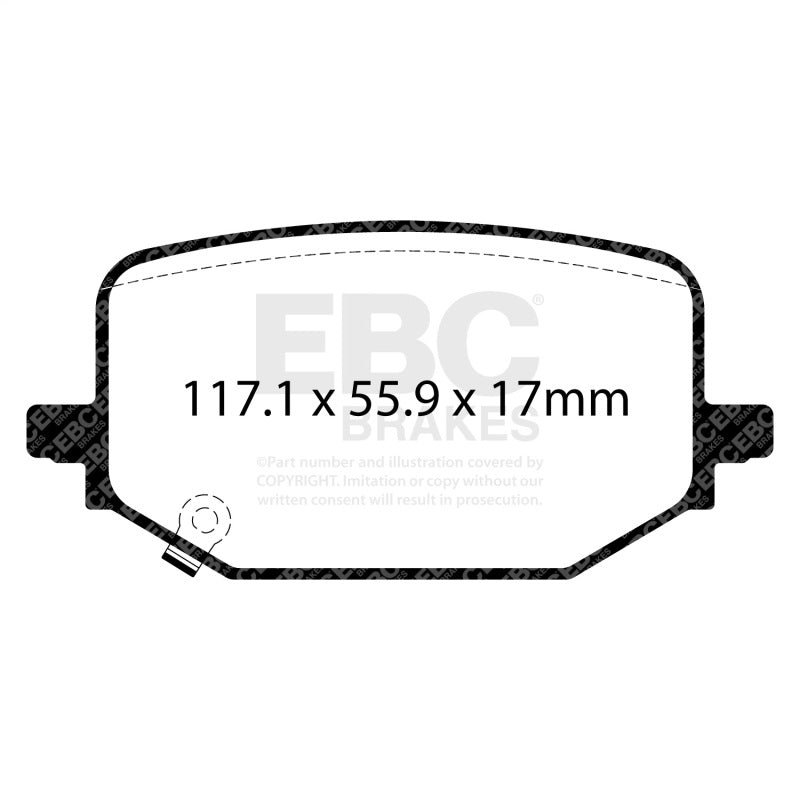 EBC 2019+ Ford Explorer ST 3.0TT Yellowstuff Rear Brake Pads