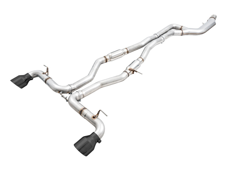 AWE Tuning 2020 Toyota Supra A90 Resonated Track Edition Exhaust - 5in Diamond Black Tips