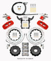 Wilwood AERO4 / MC4 Rear Kit 14.00 Drilled Red 15-23 Mustang w/Lines & Cables