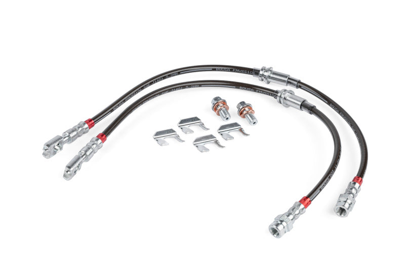 APR 15-20 Audi A3/A3 Quattro/S3/15-24 VW Golf R Braided Stainless Steel Brake Line Set - Front