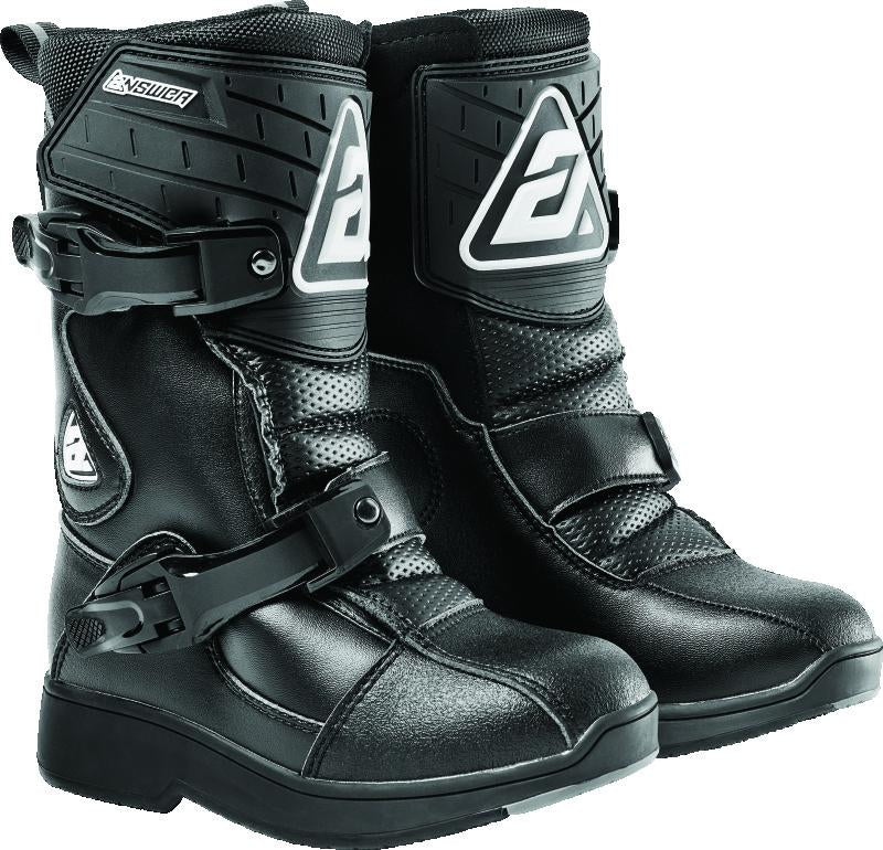 Answer Peewee Boot Black Youth Size - 10
