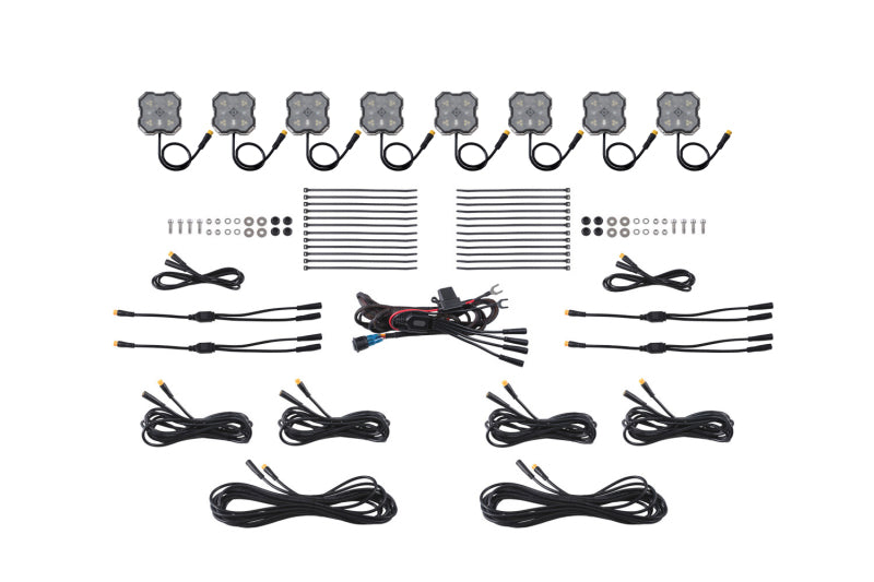 Diode Dynamics Rock Light - Red/White - M8 8-Pack