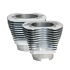 S&S Cycle 99-06 BT 11 Fin 4-1/8in Bore Cylinder Set For 124in & 124in Hot Set Up Kits - Silver