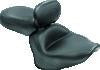 Mustang 07-17 Yamaha V-Star 1300, 1300 Tourer Wide Touring 2PC Seat w/Driver Backrest - Black
