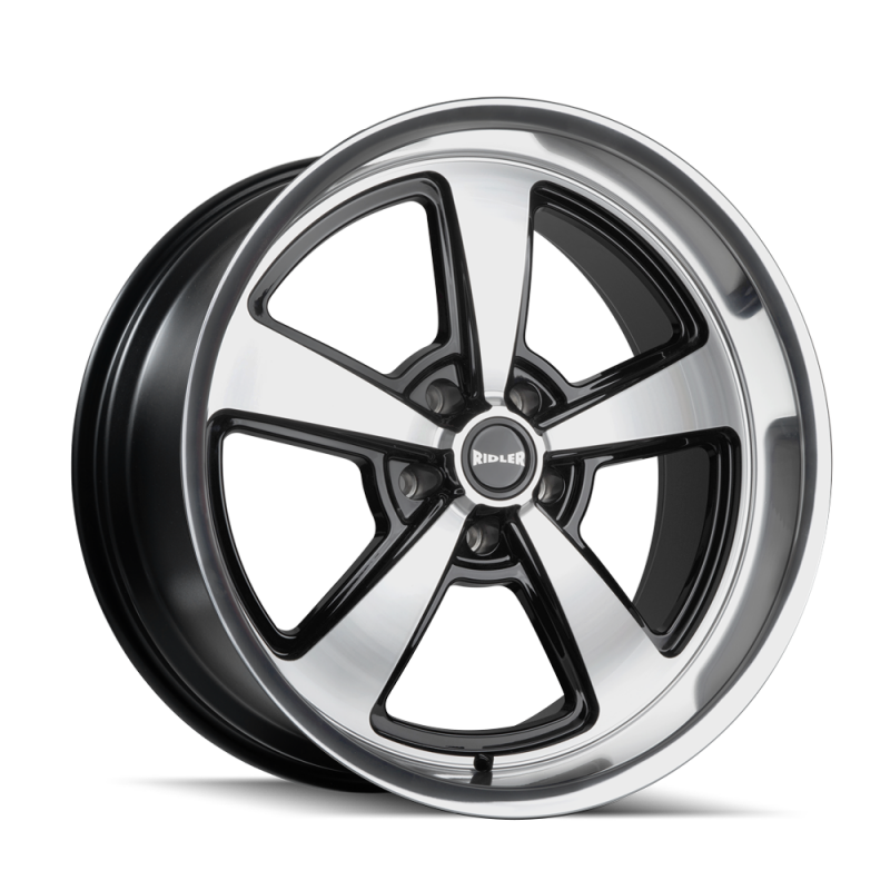 Ridler 652 20x10 / 5x127 BP / 0mm Offset / 83.82mm Hub Gls Blk w/ Diamond Cut Face & Lip Wheel