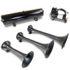 Kleinn Triple Black Horn Kit w/150 PSI Waterproof 3.0 gal Air Tank