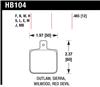 Hawk Sierra/Outlaw/Wilwood HP+ Street Brake Pads