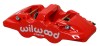 Wilwood Caliper-Aero4-R/H - Red 1.62/1.38in Pistons 1.25in Disc