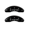 MGP Front set 2 Caliper Covers Engraved Front 2015/Civic Black finish silver ch