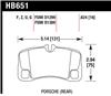 Hawk 07-08 Porsche 911 Turbo/911 GT3/911 GT3 CUP Rear Ceramic Street Brake Pads