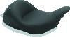Mustang 08-21 Harley Electra Glide Std, Rd Glide, Rd King, Str Glide Lowdown Solo Seat - Black