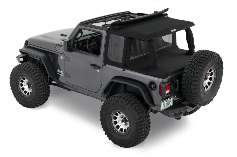 Bestop 18-26 Jeep Wrangler JL 2-Door Halftop Conversion Kit (Black Diamond)