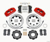 Wilwood Dynapro 6 Front Hat Kit 12.19in Drilled Red 2012 Fiat 500 w/ Lines