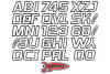 Hardline Boat Lettering Registration Kit 3 in. - 700 Transparent Clear/Black
