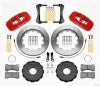 Wilwood AERO6 Front Hat Kit 14.00 Red 2005-2014 Mustang w/ BMR Suspn. w/Lines