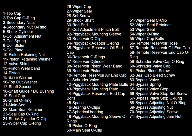 King Shocks 3.0 PR Buna Seal Kit For 1In Shaft