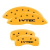 MGP 4 Caliper Covers Engraved Front & Rear i-Vtec Yellow finish black ch
