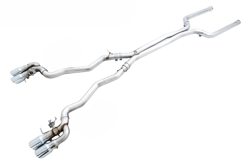 AWE Tuning 18-19 BMW M5 (F90) 4.4T AWD SwitchPath Cat-Back Exhaust - Chrome Silver Tips