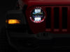 Raxiom 18-23 Jeep Wrangler JL Axial Series 9-In Angel Eye LED Headlights- Black Housing (Clear Lens)