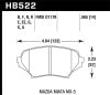 Hawk 2015 Mazda MX-5 Miata 2.0L 25th Anniversary Edition OE Incl.Clips Front ER-1 Brake Pads