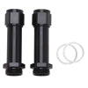 Russell Adapter Fitting -8 Female An To Holley Dual Feed 750 Through Domin. 1350 Male Blk Ano 2 Pk