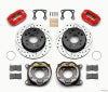 Wilwood Dynapro Lug Mount P/S Park Brake Kit Drilled Red Big Ford 2.00in Off Bronco 5 x 5.50