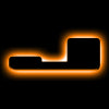 ORACLE Lighting Universal Illuminated LED Letter Badges - Matte Blk Surface Finish - J