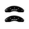 MGP Front set 2 Caliper Covers Engraved Front FIT Black finish silver ch