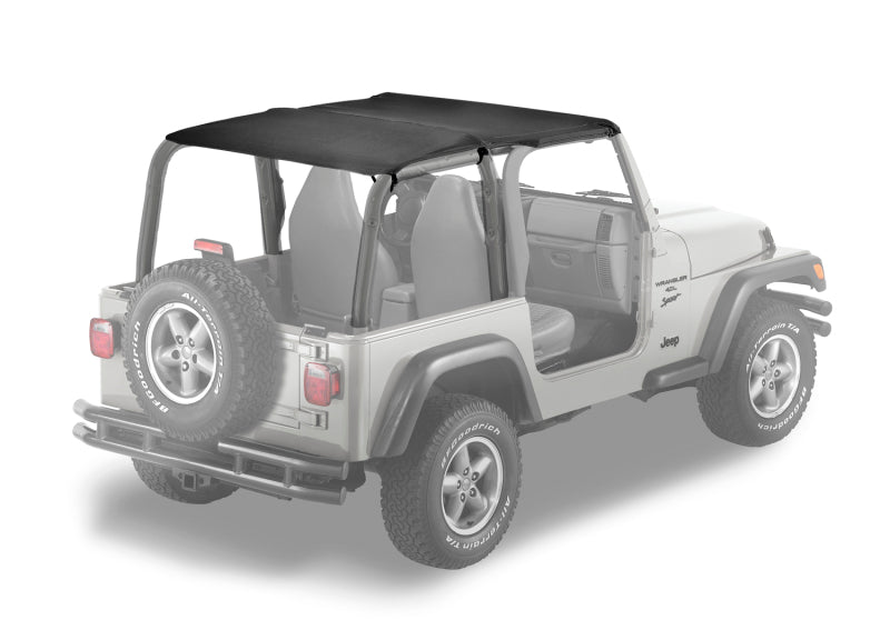 Bestop 97-02 Jeep Wrangler TJ Strapless Safari Bikini (Black Denim)